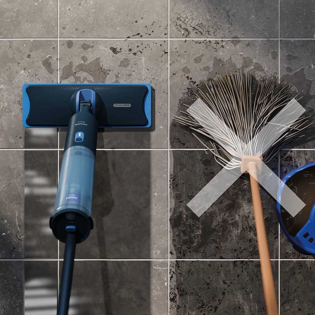 Philips OneUp 3000 Series, blue - Electrical mop