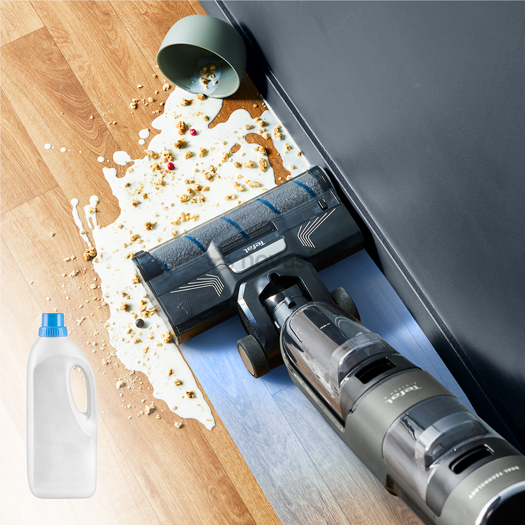 Tefal X-Clean 4, сухая и влажная уборка, серый - Беспроводной пылесос для твердых полов