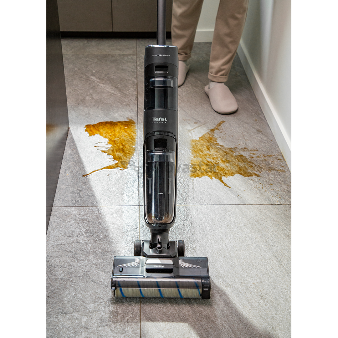Tefal X-Clean 4, сухая и влажная уборка, серый - Беспроводной пылесос для твердых полов