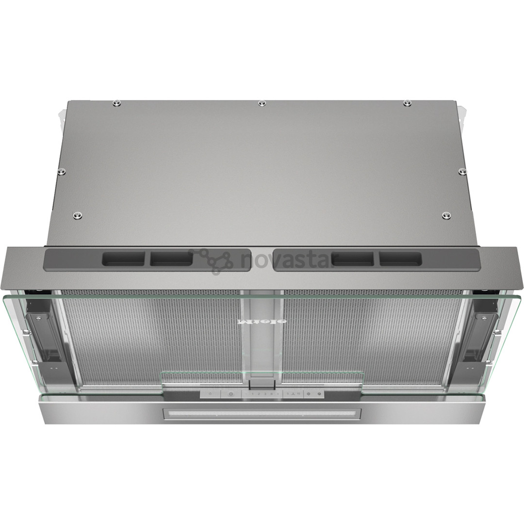 Miele, 600 m³/val., plotis 56,1 cm, skaidrus stiklas - Įmontuojamas gartraukis