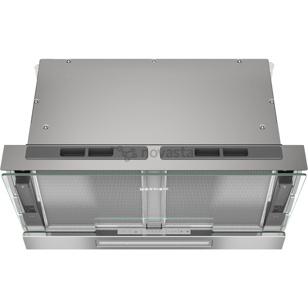 Miele, 600 m³/val., plotis 56,1 cm, skaidrus stiklas - Įmontuojamas gartraukis