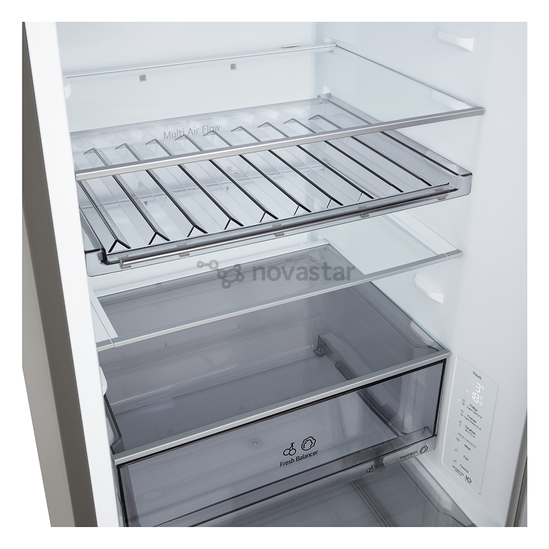 LG, NoFrost, 333 L, aukštis 186 cm, sidabro spalvos - Šaldytuvas