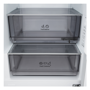 LG, NoFrost, 333 L, aukštis 186 cm, sidabro spalvos - Šaldytuvas