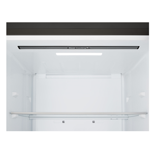 LG, NoFrost, 375 L, aukštis 203 cm, juodo nerūdijančio plieno - Šaldytuvas