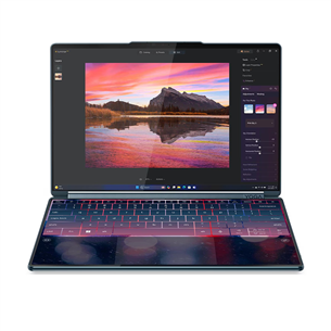 Lenovo Yoga Book 9i Gen 10, 14'', WQXGA+, OLED, 120 Hz, Ultra 7, 32 GB, 1 TB, W11P, ENG, mėlynas - Nešiojamasis kompiuteris 83KJ000BNT