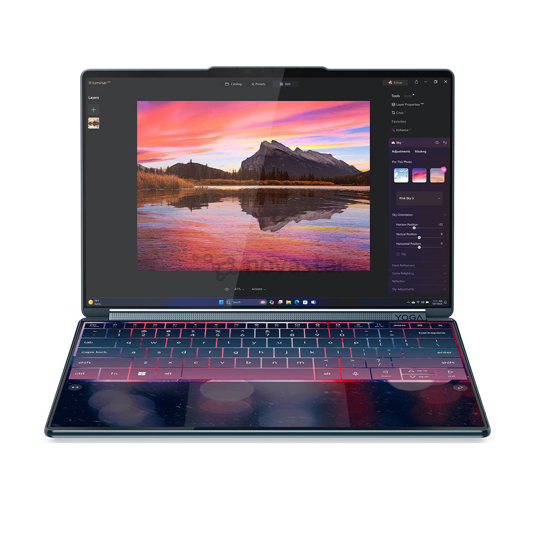 Lenovo Yoga Book 9i Gen 10, 14'', WQXGA+, OLED, 120 Hz, Ultra 7, 32 GB, 1 TB, W11P, ENG, mėlynas - Nešiojamasis kompiuteris 83KJ000BNT
