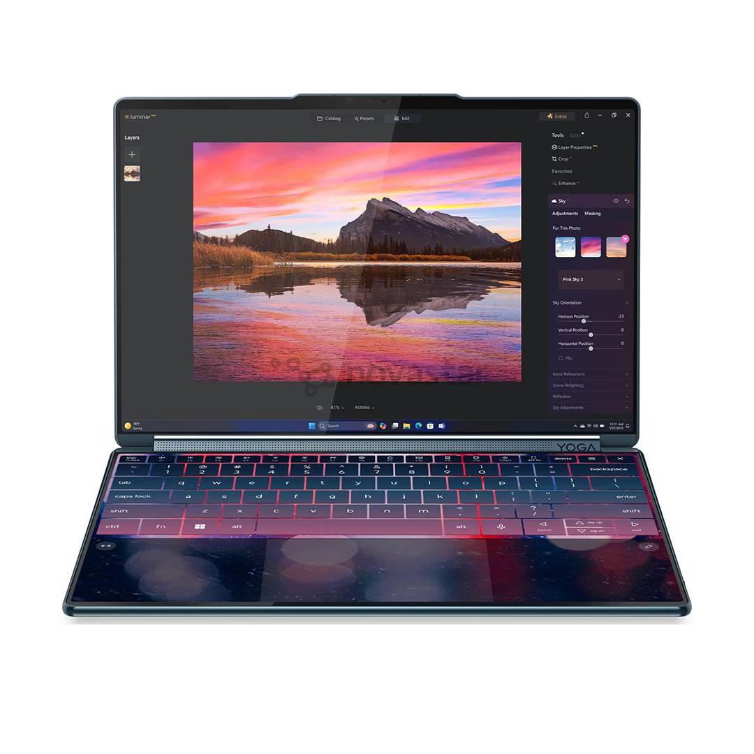 Lenovo Yoga Book 9i Gen 10, 14'', WQXGA+, OLED, 120 Hz, Ultra 7, 32 GB, 1 TB, W11P, ENG, mėlynas - Nešiojamasis kompiuteris