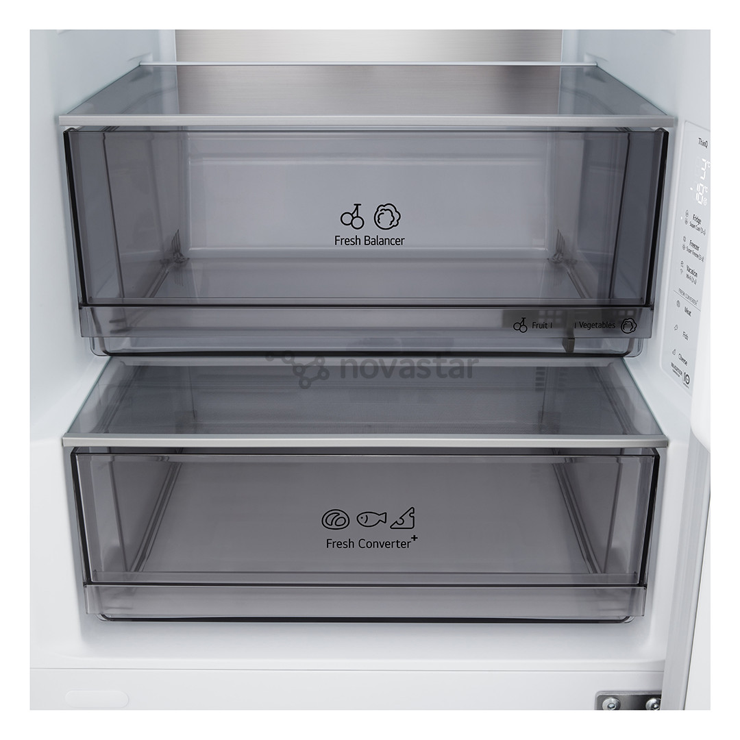 LG, NoFrost, 333 L, aukštis 186 cm, baltas - Šaldytuvas