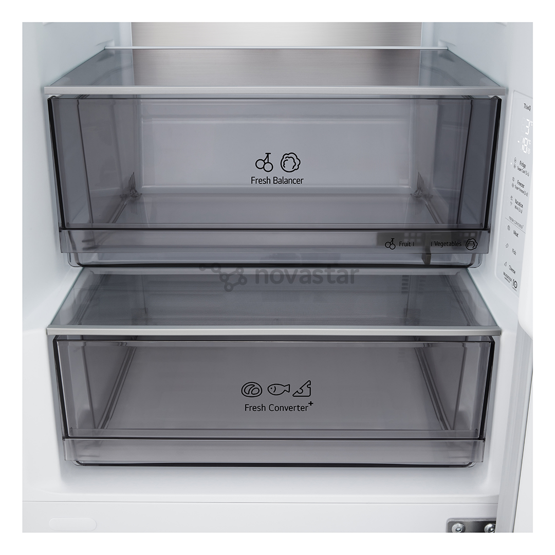 LG, NoFrost, 333 L, aukštis 186 cm, baltas - Šaldytuvas