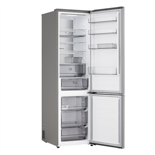 LG, NoFrost, 375 L, aukštis 203 cm, sidabro spalvos - Šaldytuvas