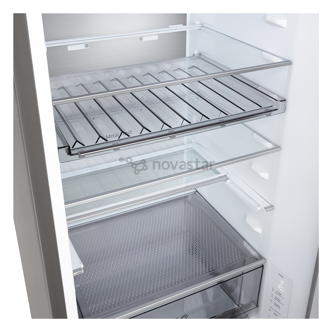 LG, NoFrost, 375 L, aukštis 203 cm, sidabro spalvos - Šaldytuvas