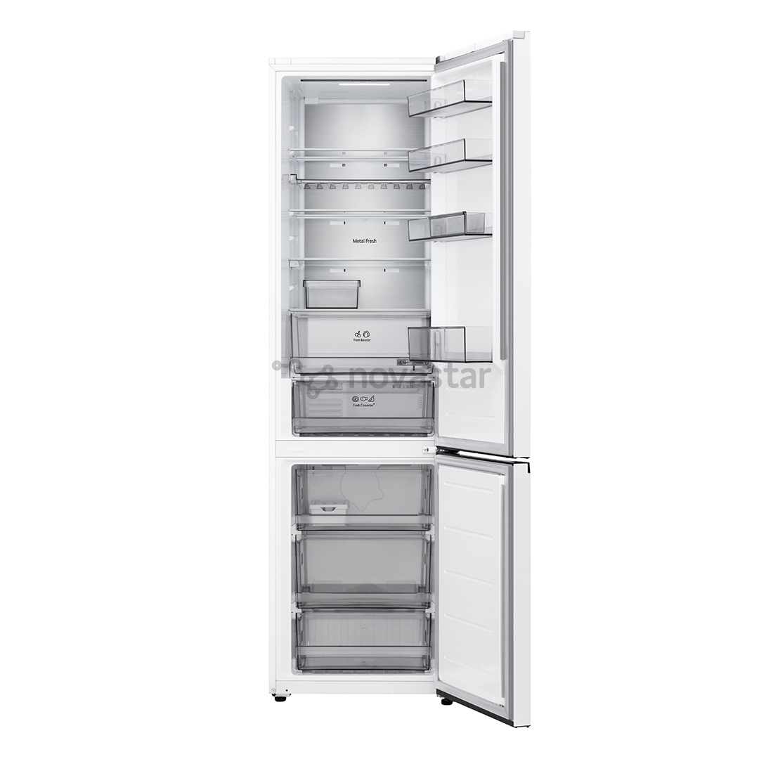 LG, NoFrost, 375 L, height 203 cm, white - Refrigerator