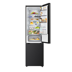 LG, Total No Frost, 375 L, aukštis 203 cm, juodo nerūdijančio plieno - Šaldytuvas