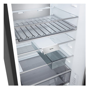 LG, Total No Frost, 375 L, aukštis 203 cm, juodo nerūdijančio plieno - Šaldytuvas