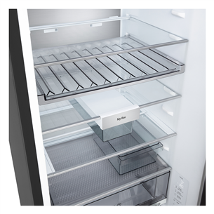 LG, Total No Frost, 375 L, aukštis 203 cm, juodo nerūdijančio plieno - Šaldytuvas