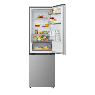 LG, Total No Frost, 333 L, height 186 cm, silver - Refrigerator
