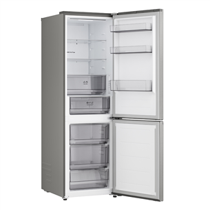 LG, Total No Frost, 333 L, height 186 cm, silver - Refrigerator