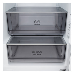 LG, Total No Frost, 333 L, height 186 cm, silver - Refrigerator