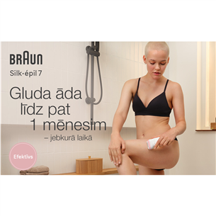 Braun Silk epil 7, Wet & Dry, white/pink - Epilator
