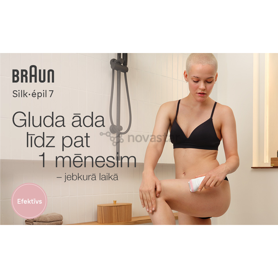 Braun Silk epil 7, Wet & Dry, white/pink - Epilator