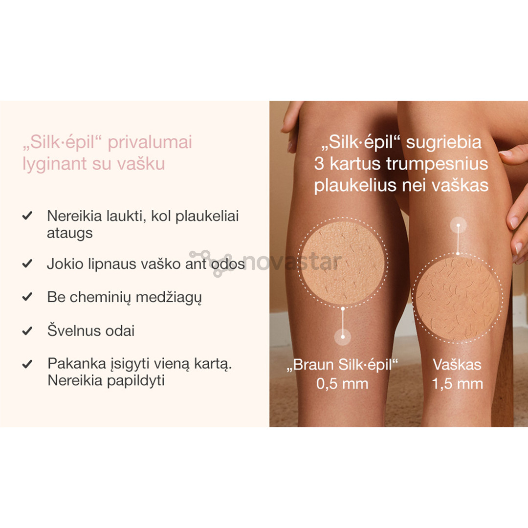 Braun Silk epil 7, baltas/rožinis - Epiliatorius