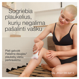 Braun Silk epil 7, baltas/rožinis - Epiliatorius