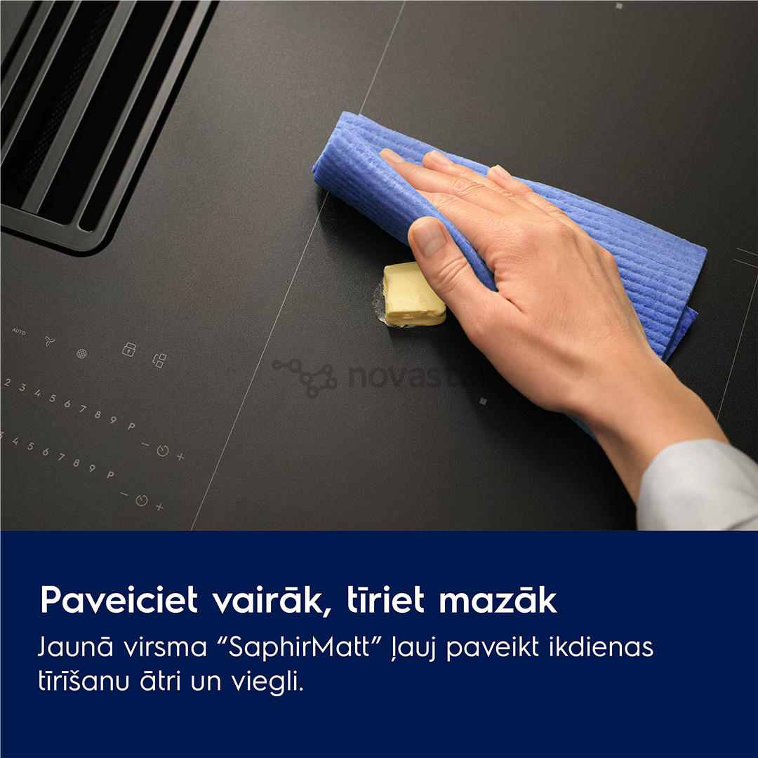 Electrolux 600 Series, plotis 80 cm, juoda - Įmontuojama indukcinė kaitlentė su gartraukiu