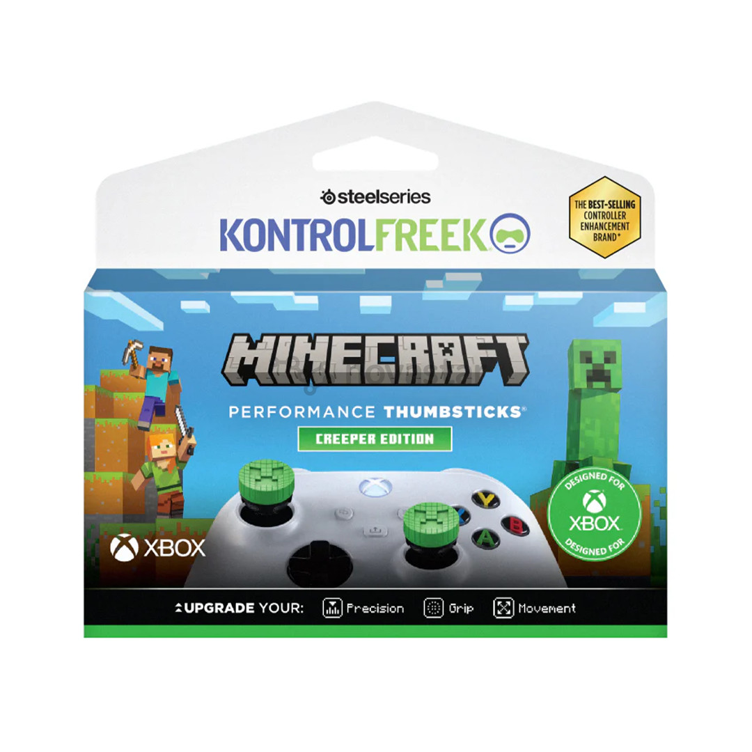 KontrolFreek Minecraft Thumbsticks Creeper Edition, Xbox, žali - Svirtelių dangteliai