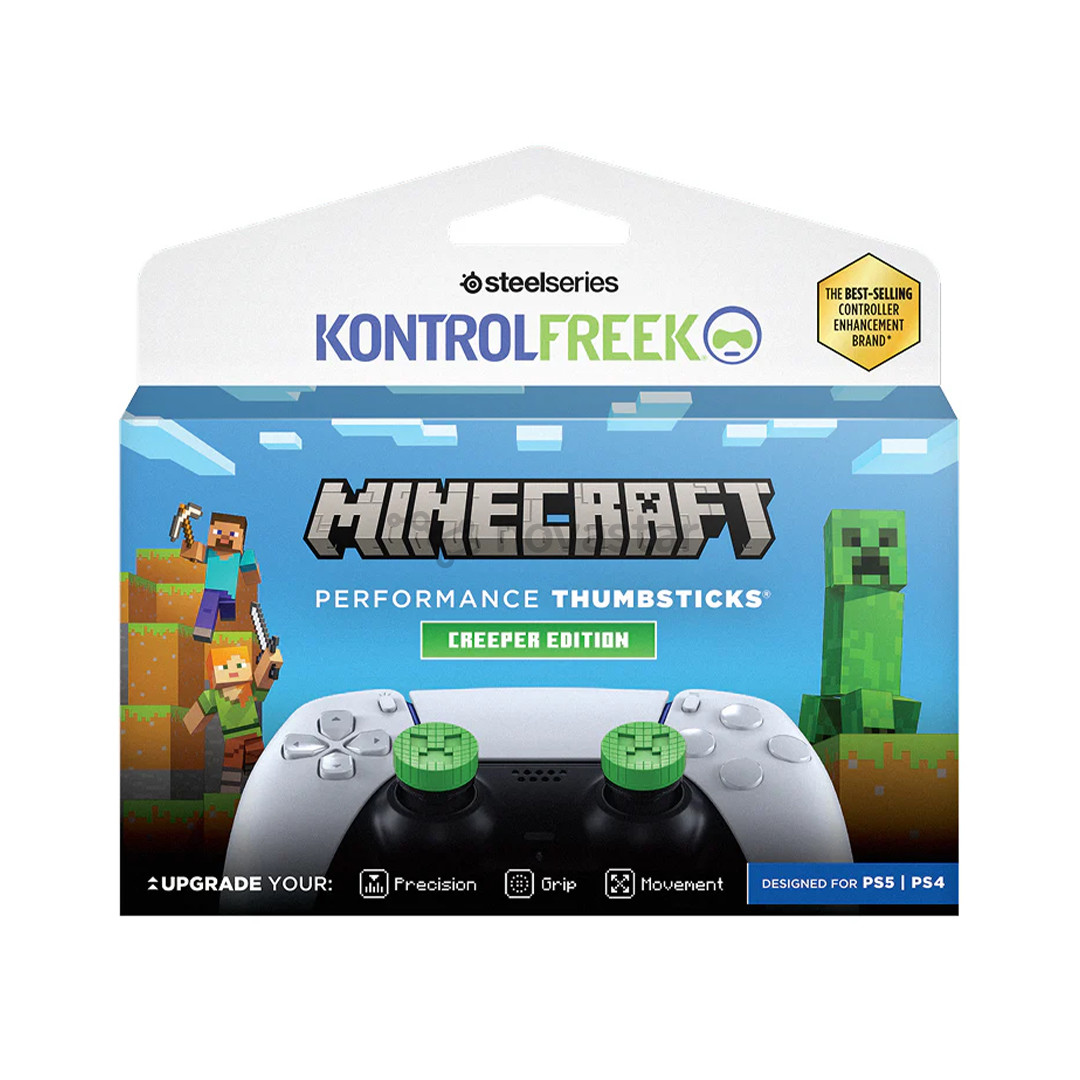 KontrolFreek Minecraft Thumbsticks Creeper Edition, PlayStation, žali - Svirtelių dangteliai