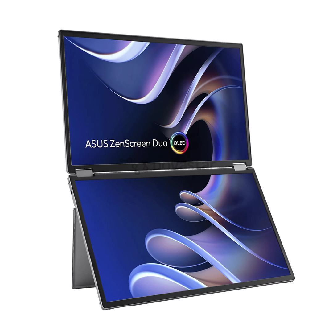 Asus Zenscreen Duo OLED, 14'', OLED, nešiojamas, aliuminio spalvos - Monitorius MQ149CD