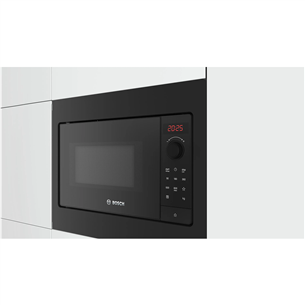 Bosch Series 2, 20 L, 800 W, black - Built-in microwave oven