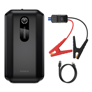 Baseus Super Energy Air Car Jump Starter, 10000 mAh, 1000 A, juoda - Išorinė baterija C00245501113-00