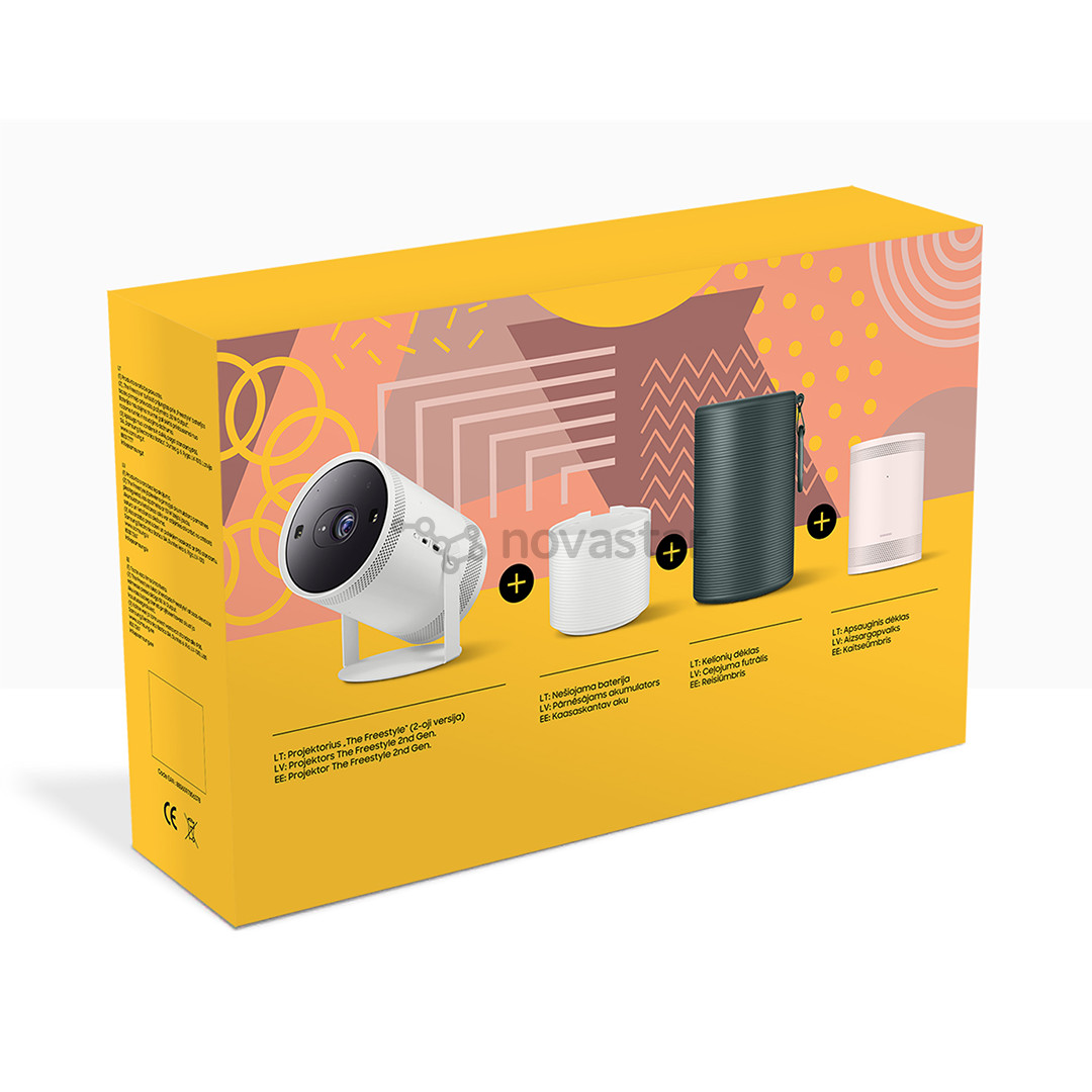 Samsung The Freestyle (Gen 2), 30-100", baltas/rožinis - Projektoriaus rinkinys