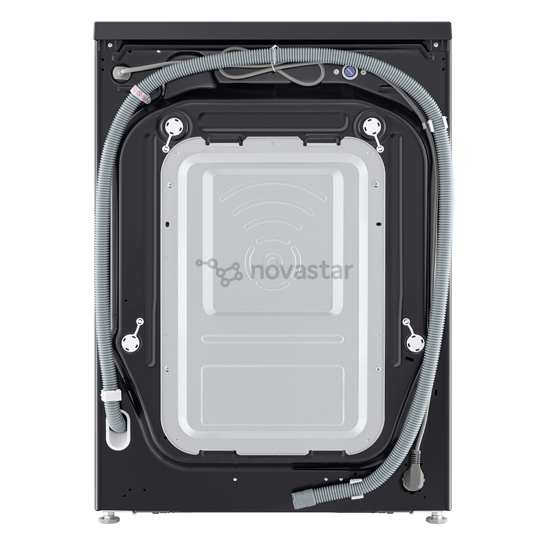 LG, 9 kg, depth 47.5 cm, 1200 rpm, matte black - Front load washing machine