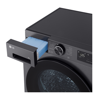 LG, Heat pump, 9 kg, depth 66 cm, matte black - Clothes dryer