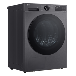 LG, Heat pump, 9 kg, depth 66 cm, matte black - Clothes dryer
