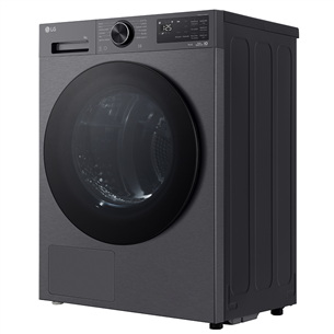 LG, Heat pump, 9 kg, depth 66 cm, matte black - Clothes dryer