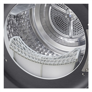 LG, Heat pump, 9 kg, depth 66 cm, matte black - Clothes dryer