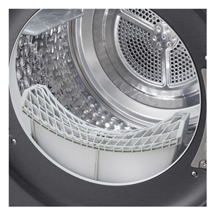 LG, Heat pump, 9 kg, depth 66 cm, matte black - Clothes dryer