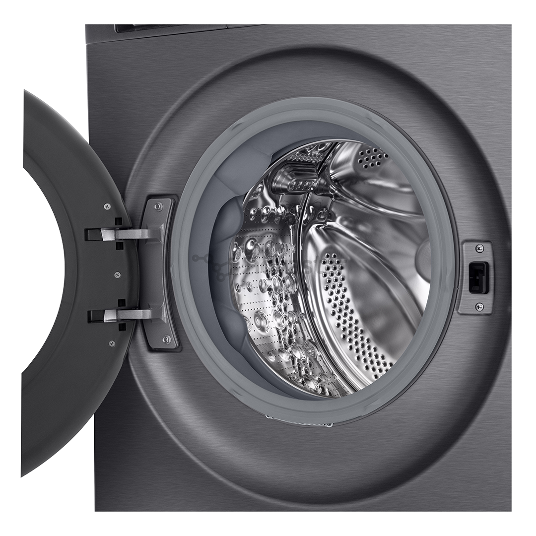 LG, 11 кг, глубина 57 см, 1400 об/мин, матовый черный - Стиральная машина с передней загрузкой