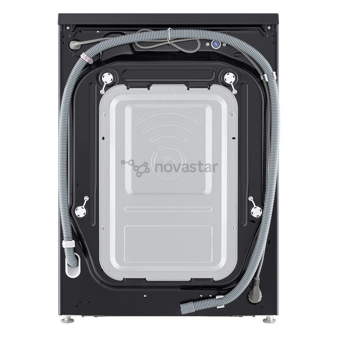 LG, 11 кг, глубина 57 см, 1400 об/мин, матовый черный - Стиральная машина с передней загрузкой