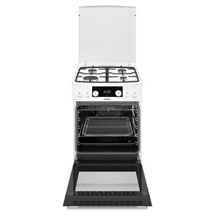 Hansa, 65 L, katalizė, plotis 50 cm, balta - Dujinė viryklė su elektrine orkaite