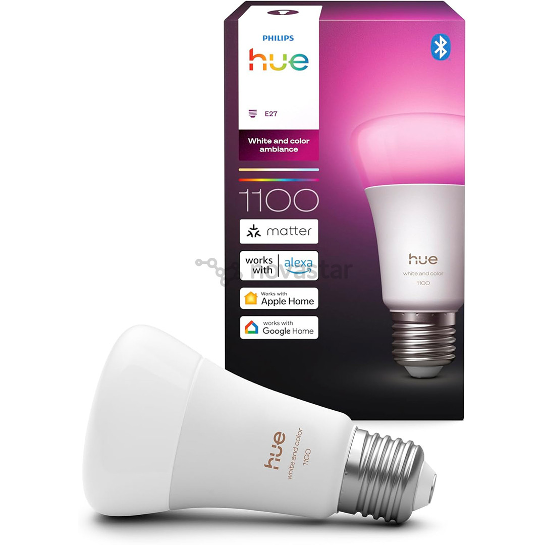 Philips Hue White and Color Ambiance, E27, spalvota - Išmanioji lemputė