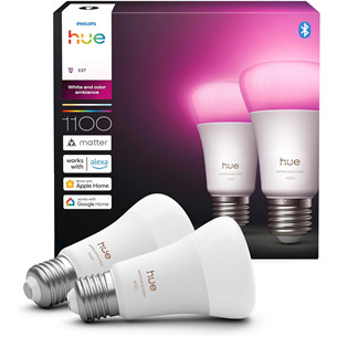 Philips Hue White and Color Ambiance, E27, 2 vnt., spalvotos - Išmaniosios lemputės
