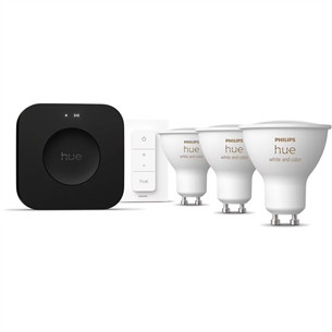 Philips Hue White & Color Ambiance starter kit, GU10, 3 vnt. - Išmaniųjų lempučių rinkinys