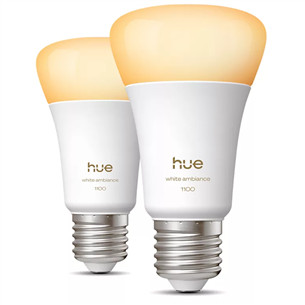 Philips Hue White Ambiance A60, E27, 2 шт., белый - Умные лампы 929003854902