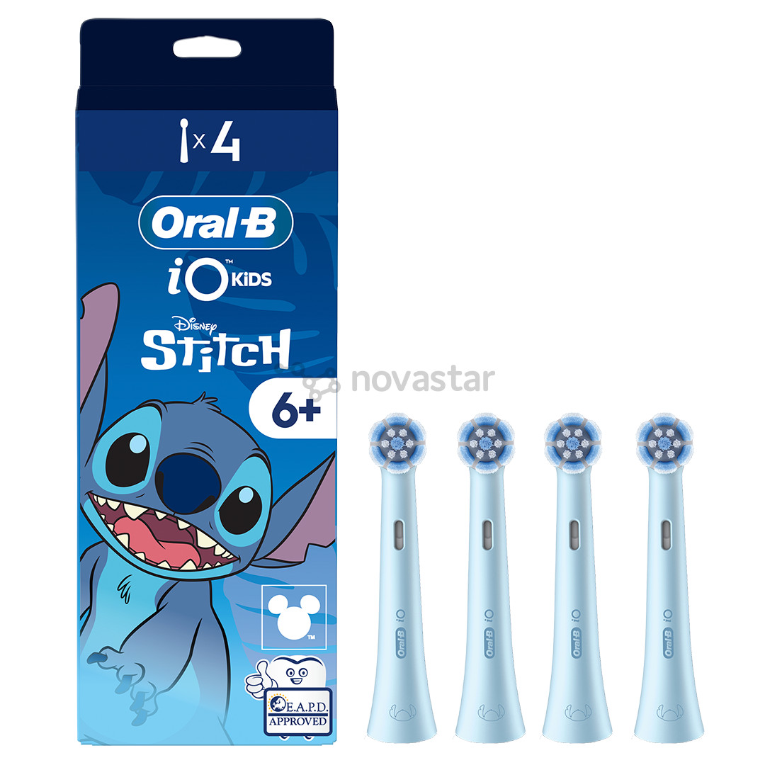 Braun Oral-B iO, Kids Disney Stitch, 4 шт. - Насадки для зубной щетки