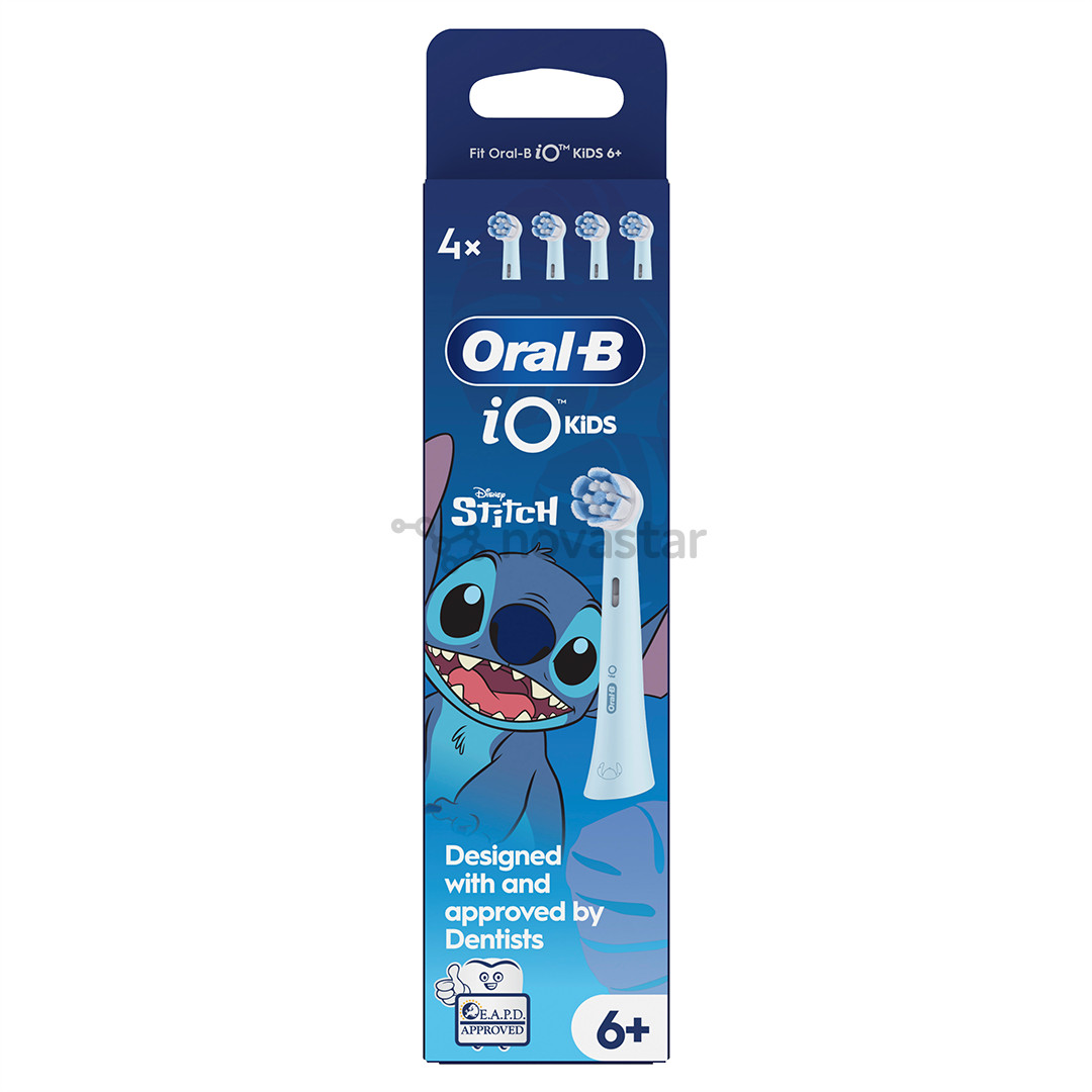 Braun Oral-B iO, Kids Disney Stitch, 4 шт. - Насадки для зубной щетки