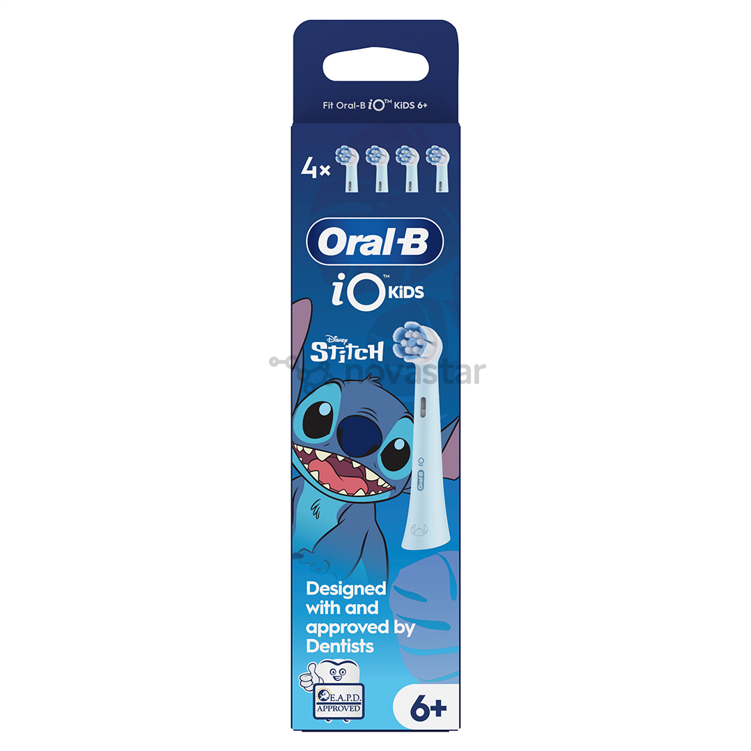 Braun Oral-B iO, Kids Disney Stitch, 4 шт. - Насадки для зубной щетки