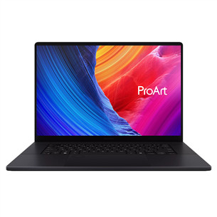 Asus ProArt P16, 16'', 4K UHD, OLED, 120 Hz, Ryzen AI 9, 64 GB, 2 TB, RTX 5080, W11P, ENG, juodas - Nešiojamasis kompiuteris H7606WW-SE009X